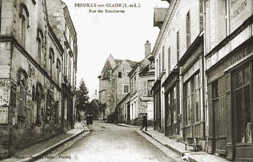 Carte postale Preuilly-sur-Claise, rue des Boucheries